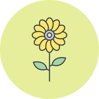 çiçek simgesi vektör illüstrasyonu