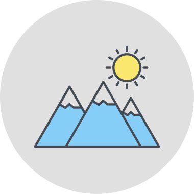 Doğa ikonu vektör illüstrasyonu