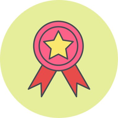 Madalya ikon vektör illüstrasyonu