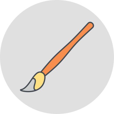 Fırça simgesi vektör illüstrasyonu