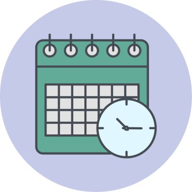 Takvim simgesi vektör illüstrasyonu