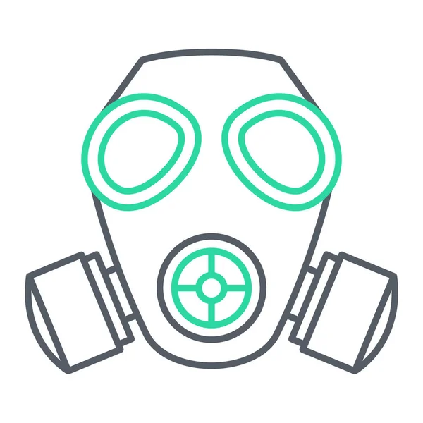 Gasmaskensymbol Skizze Illustration Des Biohazard Vektorsymbols Für Web — Stockvektor