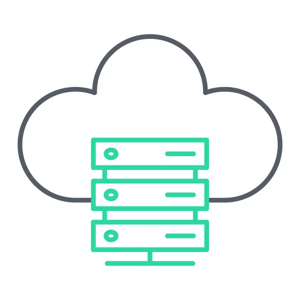 Cloud Computing Server Icon Vector Ilustração Design — Vetor de Stock