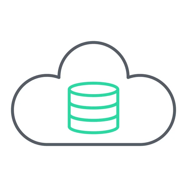 Cloud Computing Data Storage Icon Vector Illustration — стоковый вектор