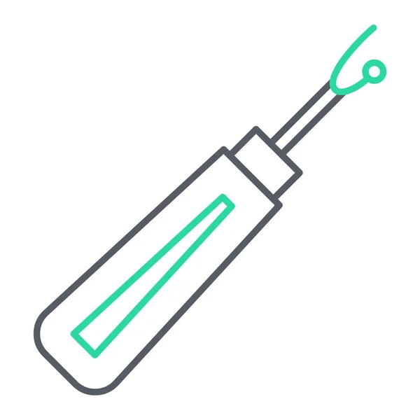 Vectorillustratie Van Een Eenregelig Icoon Van Een Schroevendraaier — Stockvector