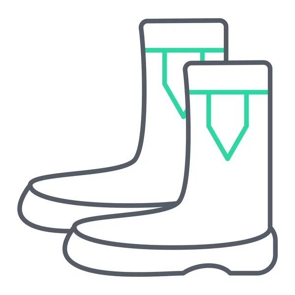 Rubber Boots Icon Outline Illustration Boot Vector Icons Web — Stock Vector