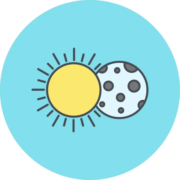 Sol Icono Vector Ilustración — Archivo Imágenes Vectoriales