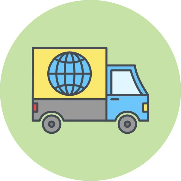 Lieferwagen Einfache Illustration — Stockvektor