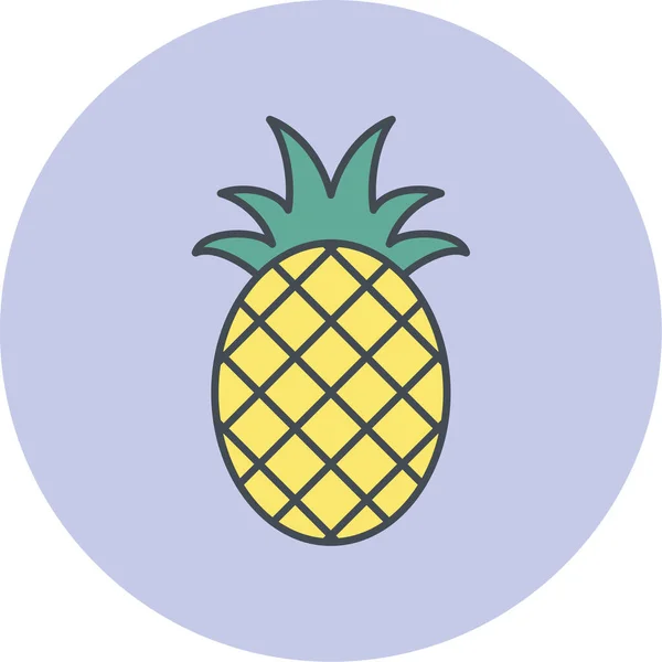 Ananas Vektorsymbol Modernes Einfaches Design — Stockvektor