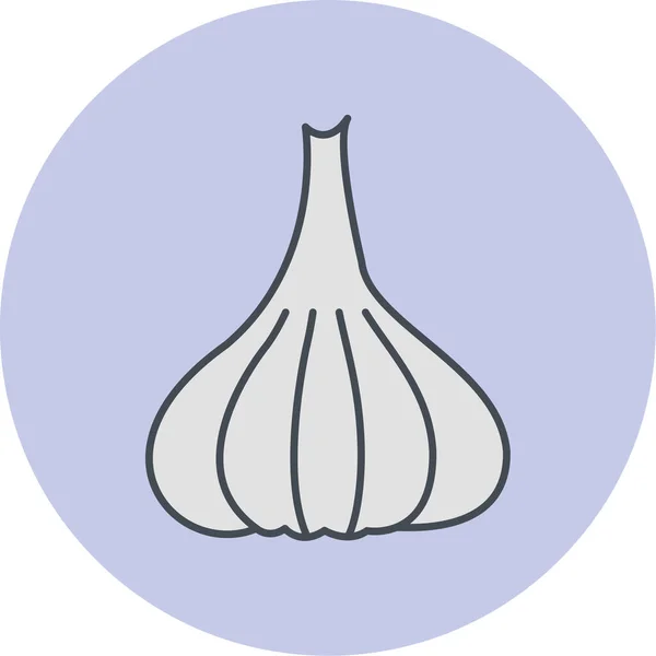 Garlic Icon Vector Illustration — Stock Vector