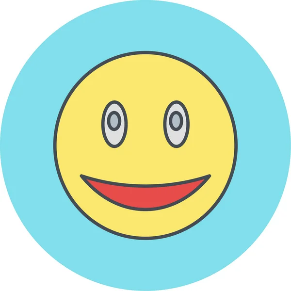 Vector Illustration Happy Smile Icon — ストックベクタ