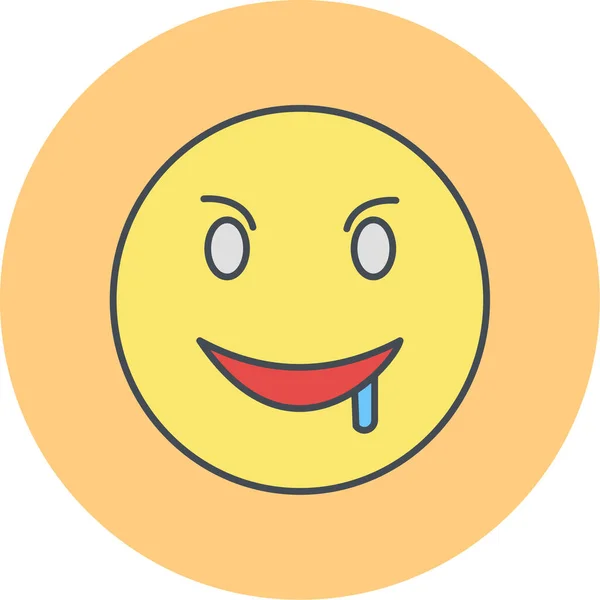 Vektorová Ilustrace Ikony Šťastný Obličej — Stockový vektor