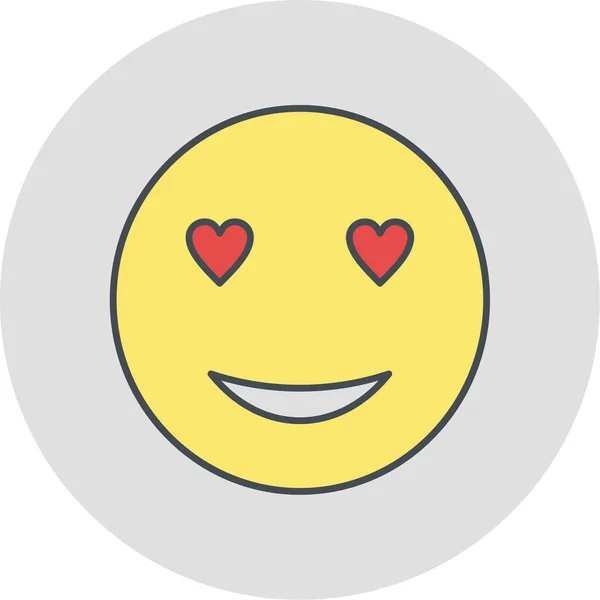 Lächeln Emoticon Symbol Vektor Illustration — Stockvektor