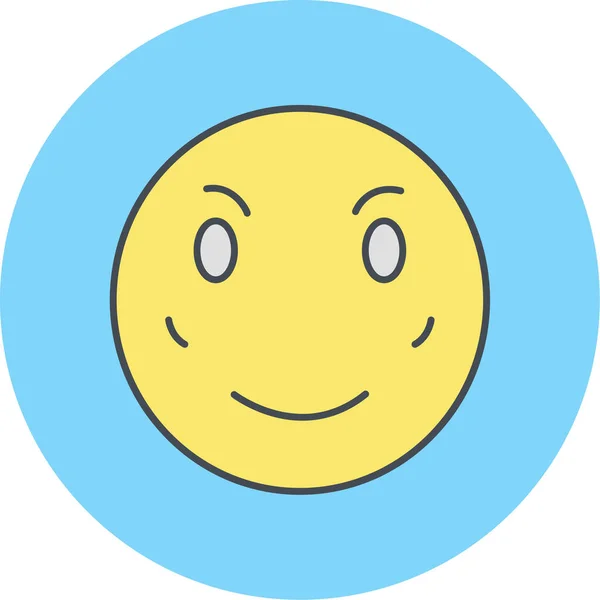 Mutlu Bir Gülümseme Simgesinin Vektör Çizimi — Stok Vektör