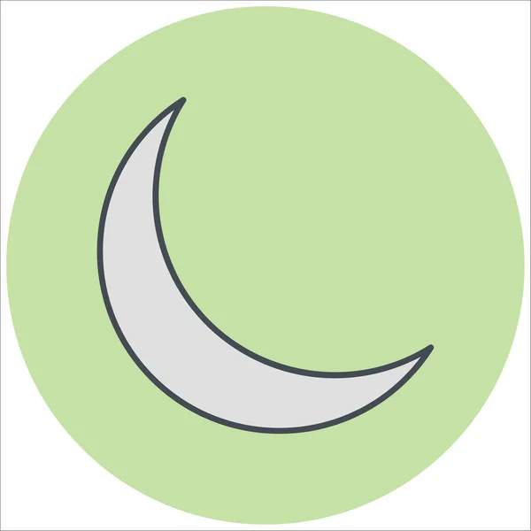 Luna Icono Web Ilustración Simple — Vector de stock