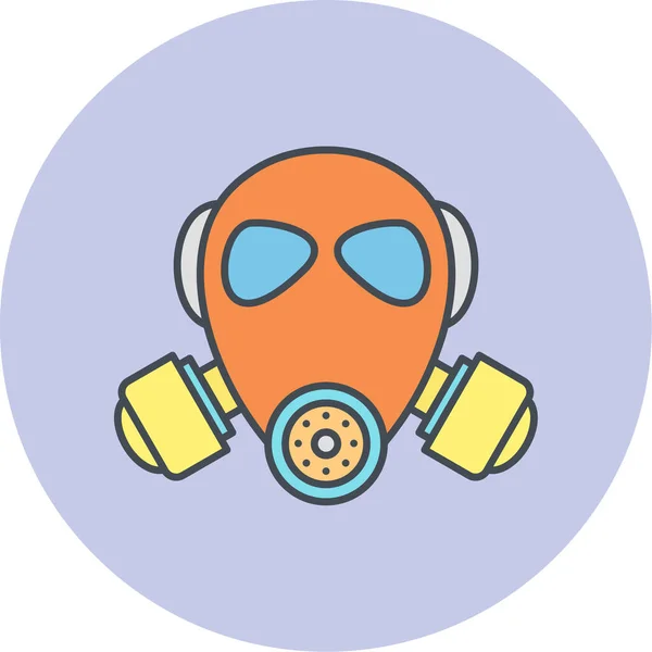 Vector Illustration Gas Mask Icon — Stock Vector