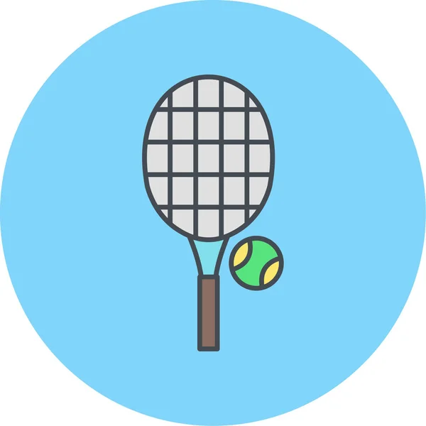 Tenis Raketi Ikonu Vektör Illüstrasyonu — Stok Vektör
