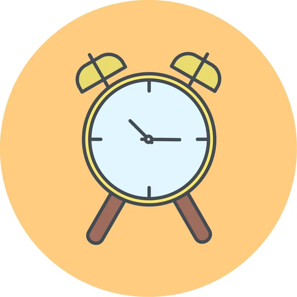 Reloj Despertador Icono Vector Ilustración — Archivo Imágenes Vectoriales