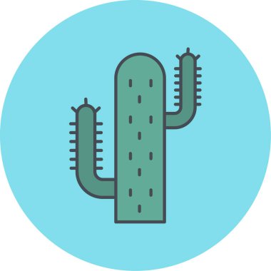 Kaktüs simgesi vektör illüstrasyonu