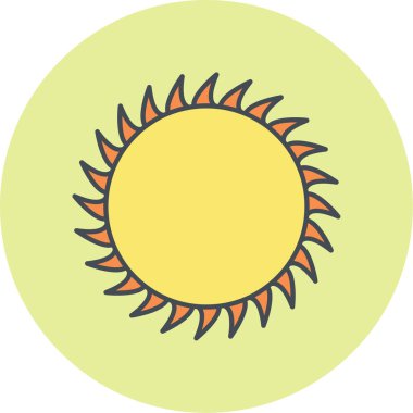 Güneş Simgesi Vektör illüstrasyonu