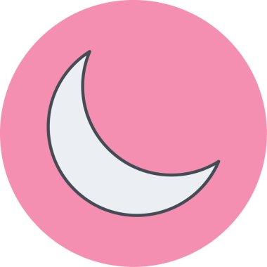 Ay ikonu vektör illüstrasyonu