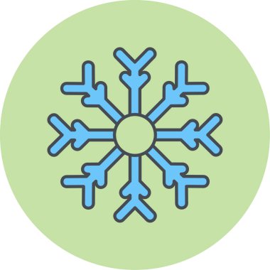 vektör kar tanesi simgesi simgesi