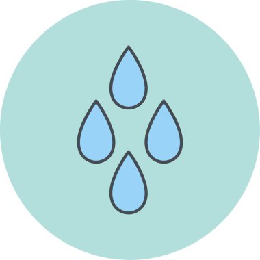 Su damlası ikonu. Ağ için aqua vektör simgelerinin basit çizimi