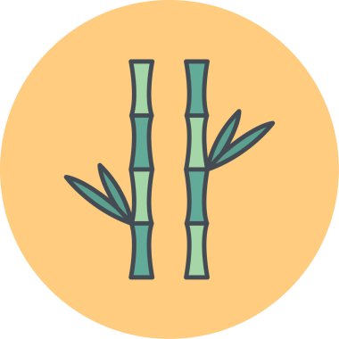 Bambu simgesi vektör illüstrasyonu