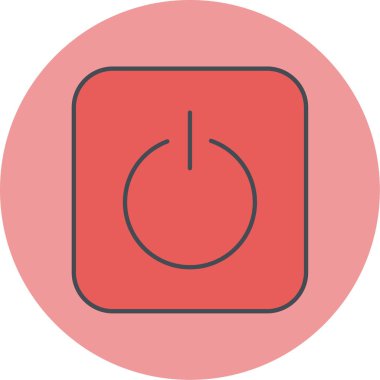 Güç vektör renk simgesi, çizim. düz tasarım biçimi