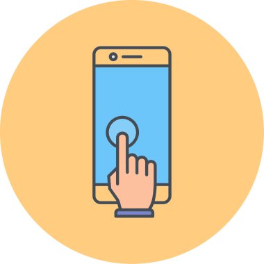 Cep telefonu. Web simgesi basit tasarım