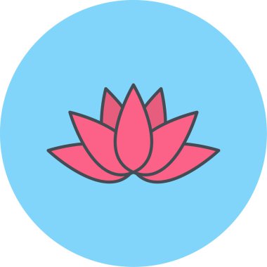 Güzel nilüfer ikonunun vektör çizimi