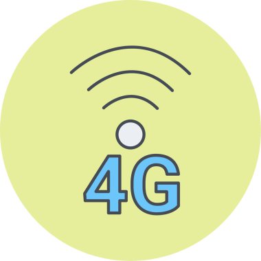 4G simge Vektör illüstrasyonu