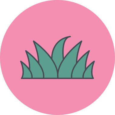 Bir çim simgesinin vektör illüstrasyonu