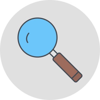 Büyüteç simgesi. vektör illüstrasyonu