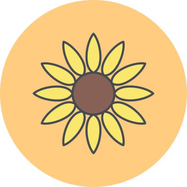 Çiçek. Web simgesi basit illüstrasyon