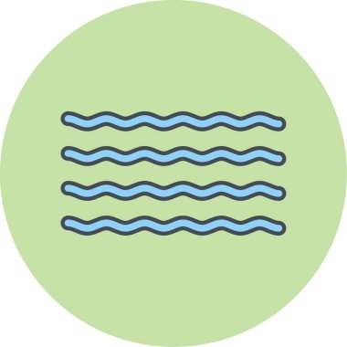 Deniz dalgası simgesinin vektör illüstrasyonu