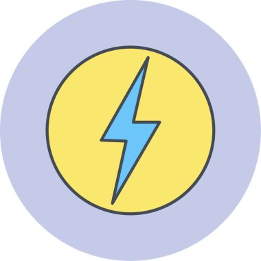 Şimşek simgesinin vektör illüstrasyonu