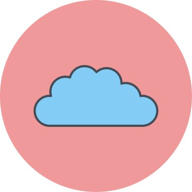 bulut simgesi, vektör illüstrasyonu