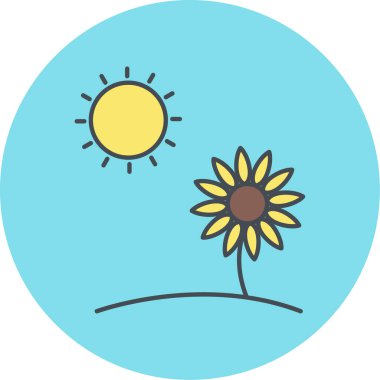 Güneş Simgesi Vektör illüstrasyonu