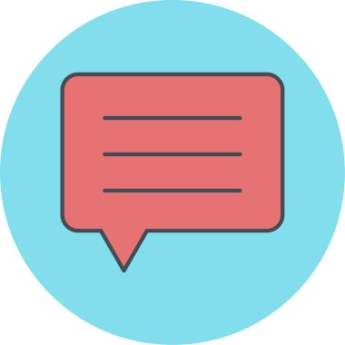 Sohbet simgesi vektör illüstrasyonu