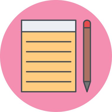 Bir belge simgesinin vektör illüstrasyonu