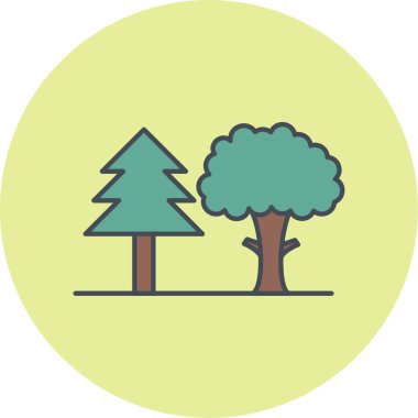 ağaç simgesi vektör illüstrasyonu