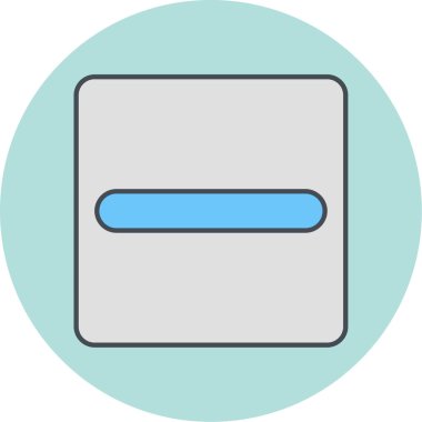 Eksi. Web simgesi vektör illüstrasyonu