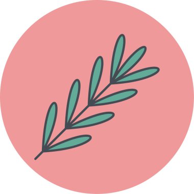 Bir yaprak simgesinin vektör illüstrasyonu