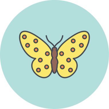 Kelebek simgesi vektör illüstrasyonu