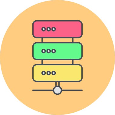 veritabanı. Web simgesi basit illüstrasyon