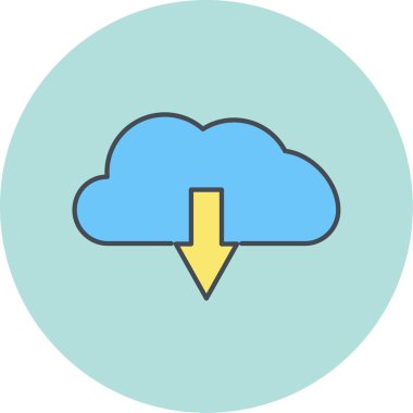 bulut simgesi, vektör illüstrasyonu