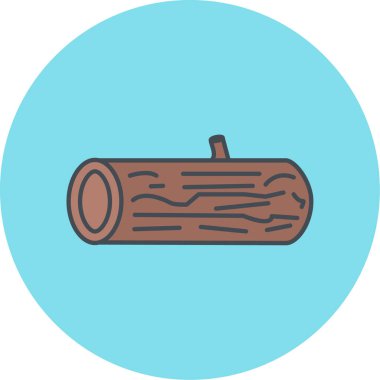 Ahşap kütük simgesi. vektör illüstrasyonu