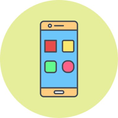 cep telefonu ikonu vektör illüstrasyonu