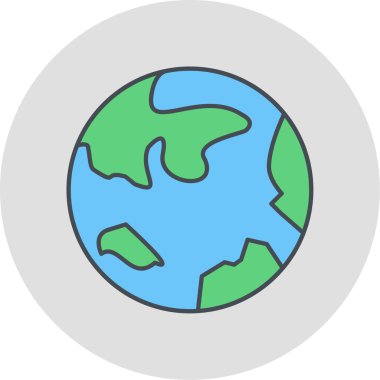 Toprak. Web simgesi basit illüstrasyon